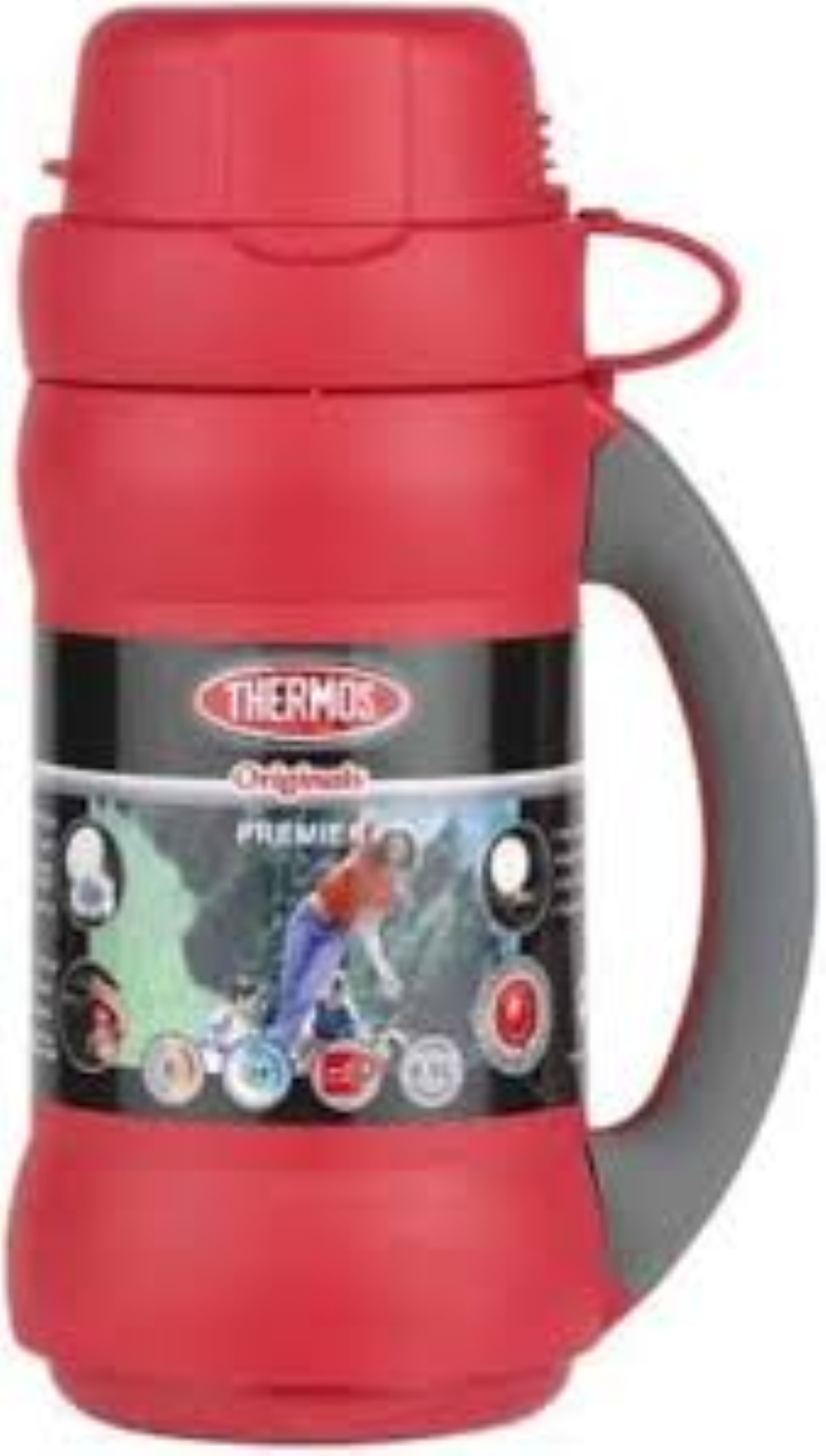 THERMOS PREMIER VACUUM FLASK 0.5L RED